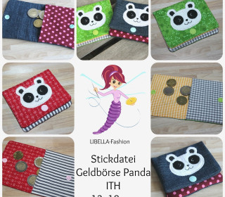 Stickdatei - Geldbörse Panda ♥ 13x18 ITH